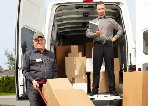 Unpacking household items into a new Belmont property