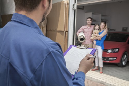 Low-carbon van used for eco-friendly removals in Belmont