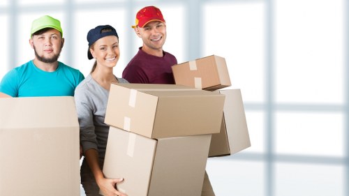 Removals vehicle and team handling a Belmont moving day